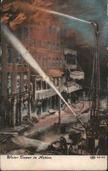 Water Tower in Action Postcard