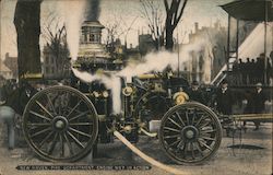 Engine No. 7 in Action New Haven Fire Department Postcard