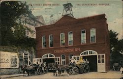 18th Street Engine house Fire Department Postcard