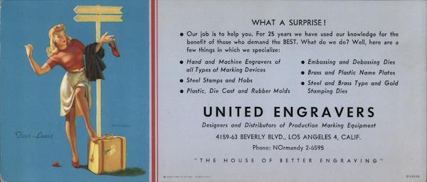 United Engravers Designers and Distributors of Production Marking Equipment Los Angeles California