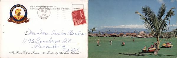 Score Card - Royal Kā'anapali Golf Course, Maui Lahaina Hawaii