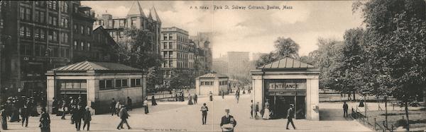 Park St. Subway Entrance Boston Massachusetts