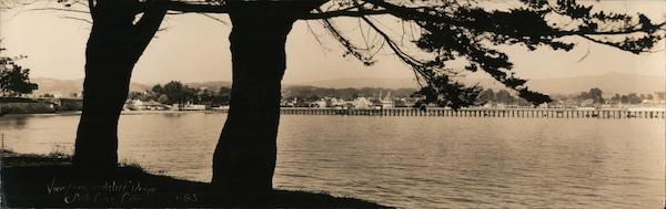 West Cliff Drive View of Pier, Santa Cruz Bay California