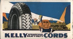 Kelly Springfield Heavy-Duty Cords Advertising Blotter Blotter Blotter