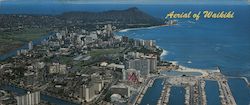 Aerial of Waikiki Large Format Postcard