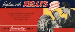 Replace with Kellys, Larry Barrett Tire Company Advertising Blotter Blotter Blotter