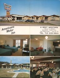 Americano Motor Inn Large Format Postcard