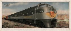 6000 H.P. Diesel Freight locomotive Designed and Built by General Motors Corporation Large Format Postcard