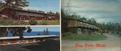 Bay Villa Motel Large Format Postcard