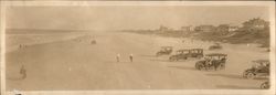 Cars on Daytona Beach, 1916 Large Format Postcard