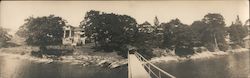 View of Dock and Shore, Houses Large Format Postcard