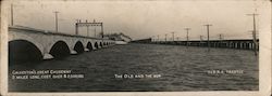 Galveston's Great Causeway Large Format Postcard