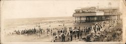 Beach Scene, Murdock Bath House Large Format Postcard