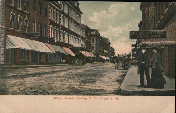 Water Street, Looking North Augusta Maine