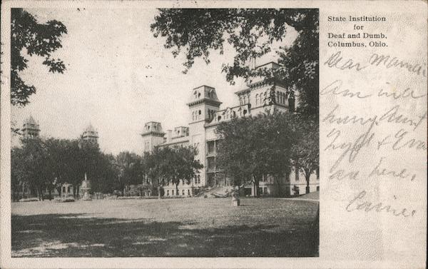 State Institution for Deaf and Dumb Columbus Ohio
