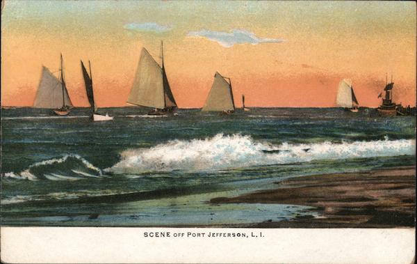 Scene Off Port Jefferson, L.I. New York