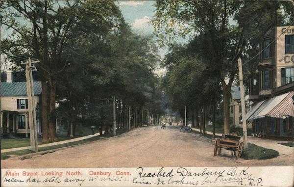 Main Street Looking North Danbury Connecticut