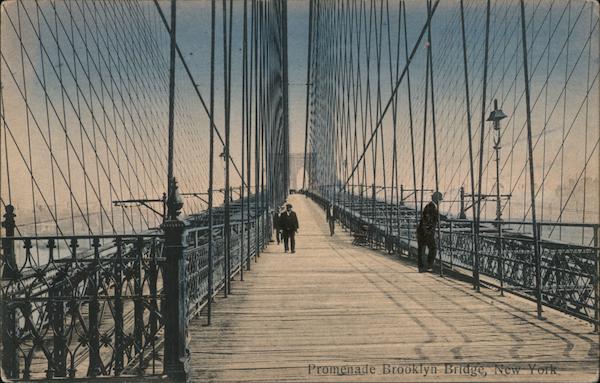 Promenade on Brooklyn Bridge New York