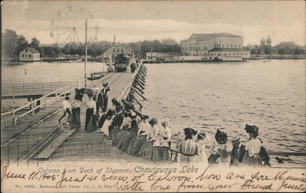 Celoron from Deck of Steamer, Chautauqua Lake New York