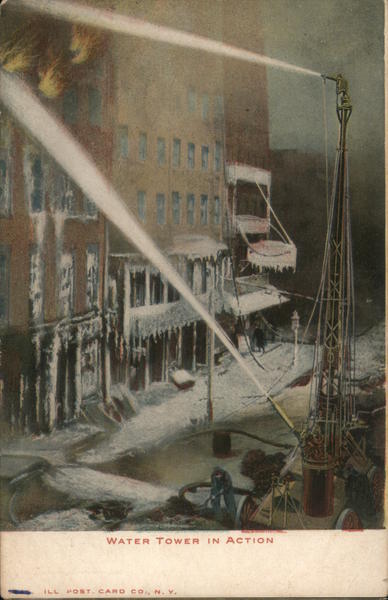 Water Tower in Action Firemen