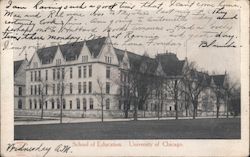School of Education University of Chicago Illinois Postcard Postcard Postcard