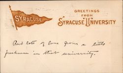 Greetings from Syracuse University Postcard