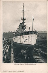 Opening New Dry Dock, Charlestown Postcard