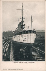 Opening New Dry Dock, Charlestown Massachusetts Postcard Postcard Postcard