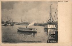 Cob Dock Ferry and Navy Yard Postcard