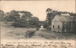 Otter Pond & Bridge, Long Island Sag Harbor, NY Postcard Postcard Postcard