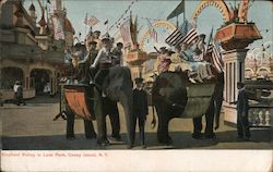 Elephant Riding in Luna Park Coney Island, NY Postcard Postcard Postcard