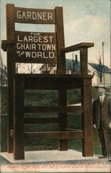 Gardner - The Largest Chair Town in the World Postcard