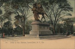Statue of Gen. Sherman, Central Park Postcard