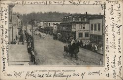 "A" Street, Montesano, Washington Postcard