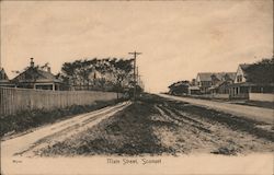 Main Street Siasconset, MA Postcard Postcard Postcard