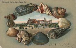 Coronado Hotel Shell Border Postcard