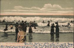 Surf Bathing, Old Orchard Beach Postcard