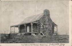 Log Cabin on Fall Mountain Postcard