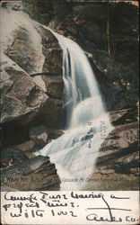 Bridal Veil Cascade, Mt. Cannon Franconia Mts. Switzerland London Cancels Postcard