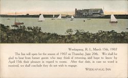 Weekapaug Inn 1907 Postcard