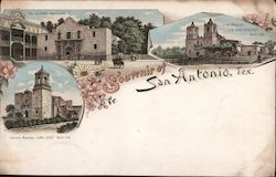 The Alamo, La Concepcion and San Jose Mission Postcard