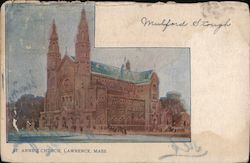 St. Anne's Church Lawrence, MA Postcard Postcard Postcard