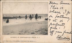 Bathing at Westhampton Beach New York Postcard Postcard Postcard
