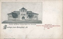 Poultry Building, Illinois State Fair Grounds Postcard