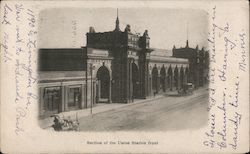 Section of the Union Station Front Columbus, OH Postcard Postcard Postcard