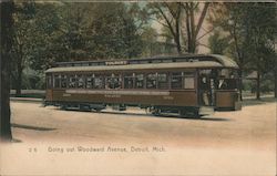 Going out Woodward Avenue Detroit, MI Postcard Postcard Postcard