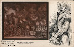 Uncle Sam The San Francisco Disaster April 18-April 22,1906 Postcard