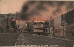 Looking East on California Street from Steiner Postcard