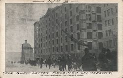 Exterior View of The Palace Hotel - The Old Landmark After Fire Port Townsend, WA Postcard Postcard Postcard