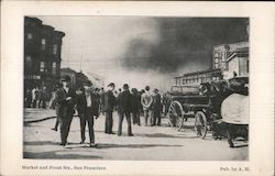 Market and Front Streets San Francisco, CA 1906 San Francisco Earthquake Postcard Postcard Postcard